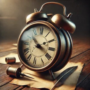overturned clock