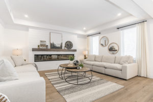 Living room in home at “Hart Village” Net Zero Ready community by Terra View Homes – Guelph, ON