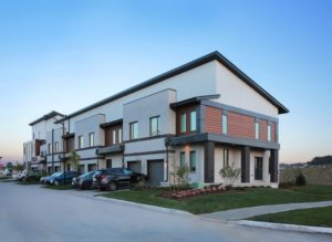 Exterior of Sifton Net Zero townhome