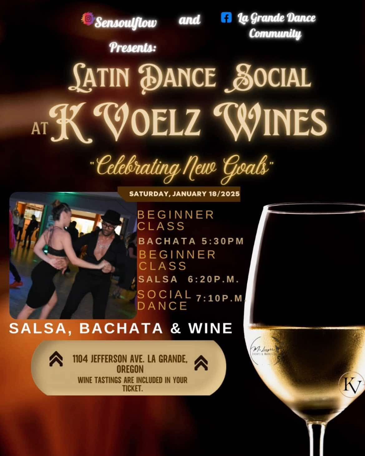 May be an image of 3 people, people dancing, wine and text that says 