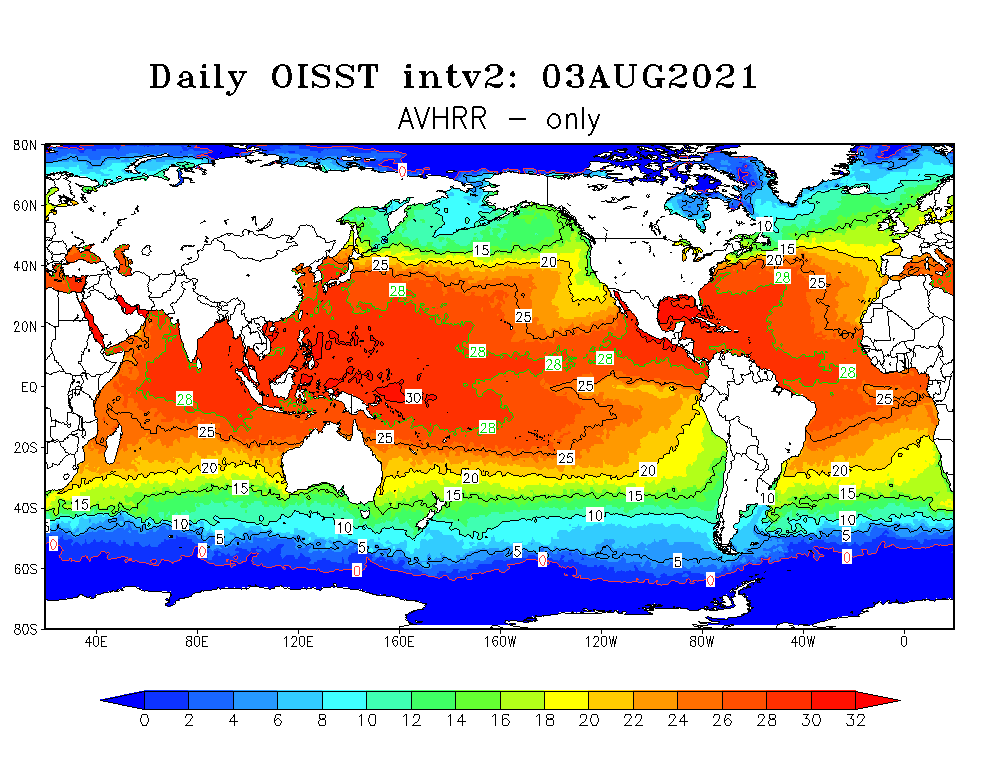 Warm Sea Surface Temperatures in the Western North Atlantic | NESDIS