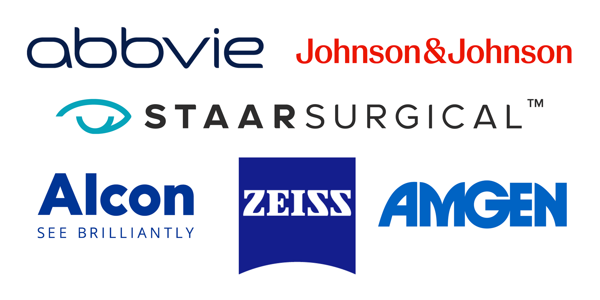 AbbVie, Alcon, Amgen, Johnson & Johnson, Staar Surgical, Zeiss