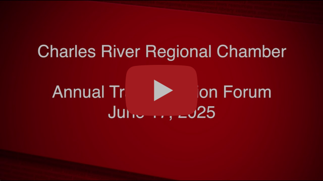 Promotional image for a Charles River Regional Chamber webinar titled 