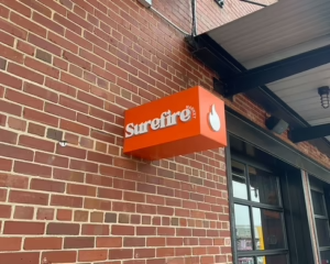storefront outdoor sign surefire charlotte nc