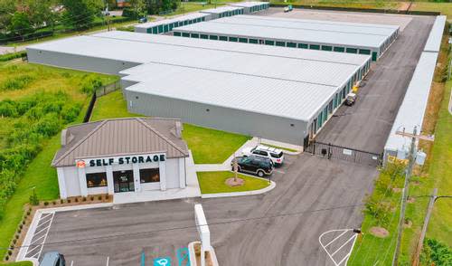 Aerial View of Self Storage Facility Drive Up Units