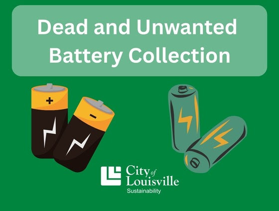 Unwanted or dead battery recycling at the Louisville Library 