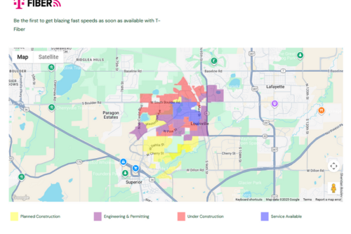 map of intrepid fiber project