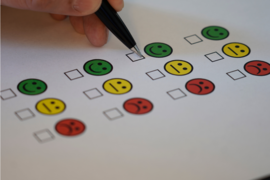 person taking a survey