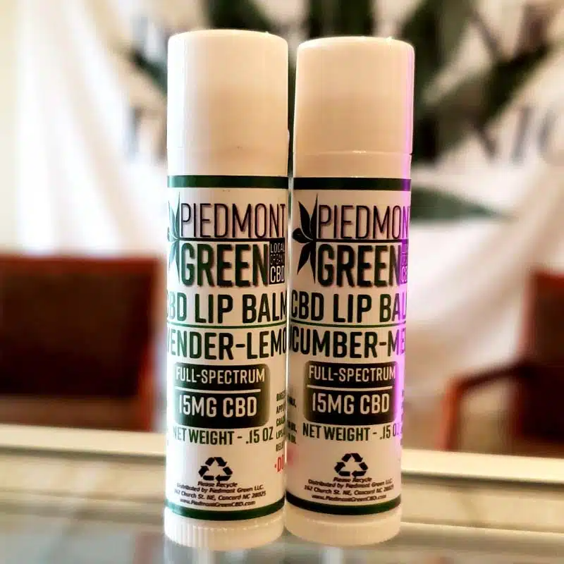 close up of cbd lip balm