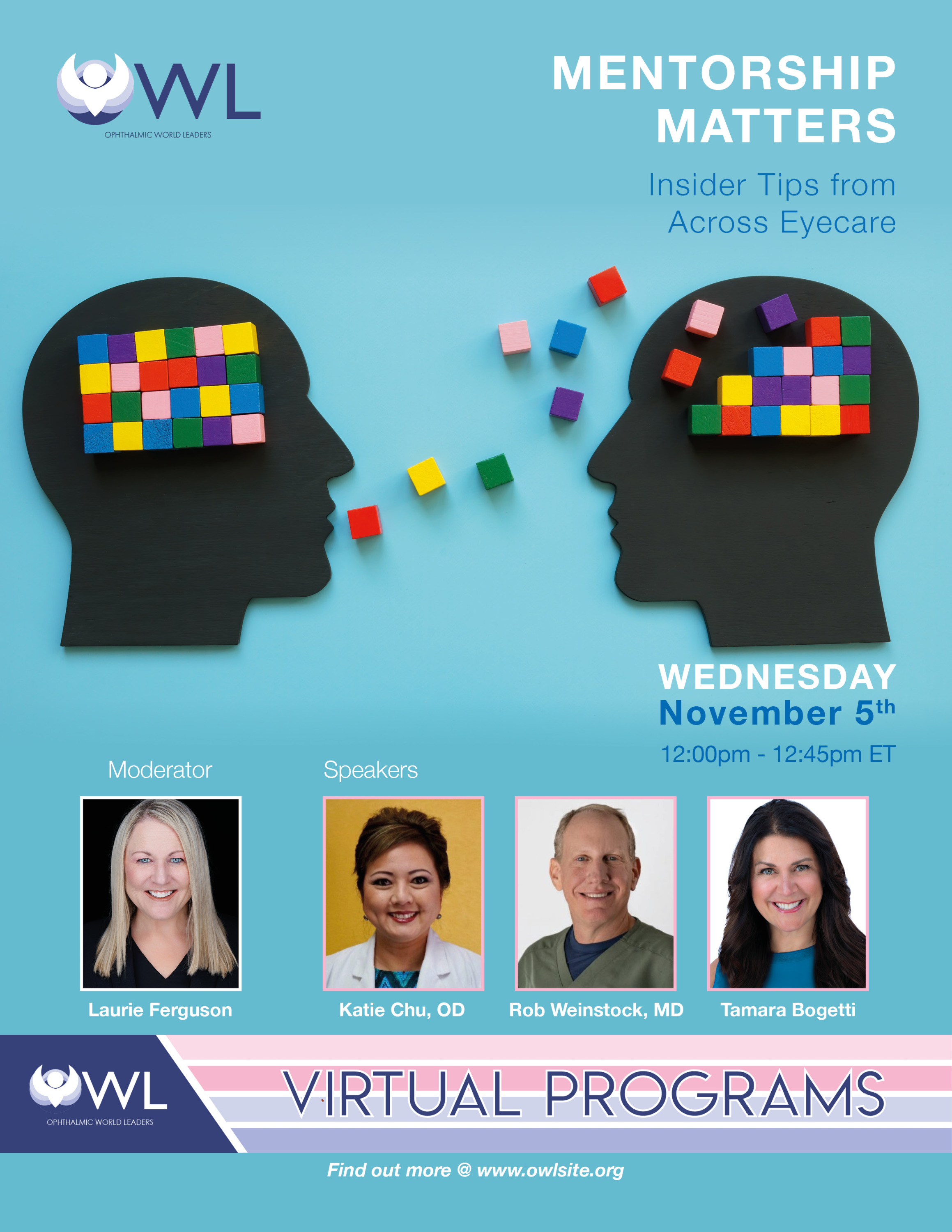 "Mentorship Matters: Insider Tips from Across Eyecare" Wed, Nov 5th; 12 PM