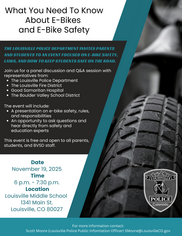 Infor Flyer for Event - information is in text of announbement