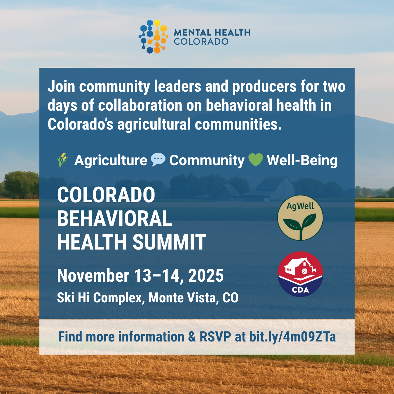 the heart of pueblo 25th anniversary logo with a background of white hearts