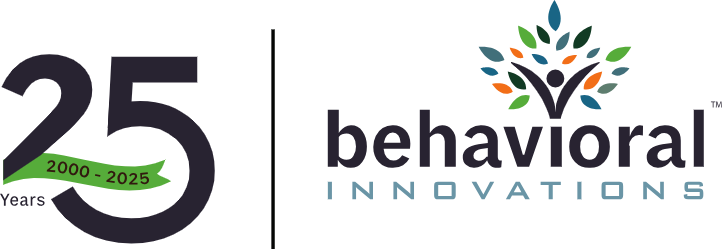 a 25th anniversary logo for behavioral innovations