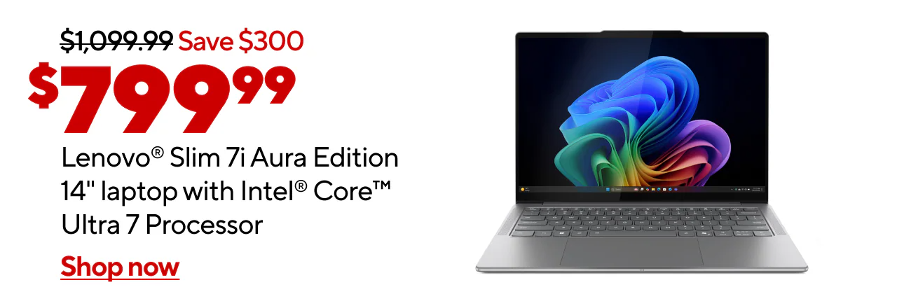 AD: $799.99 Lenovo Slim 7 14 Core Ultra 7 Laptop (Reg: $1099.99, Save $300)