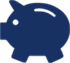 Piggy Bank Icon Blue (Small) Piggy Bank Icon