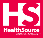 Red and white HealthSource logo
