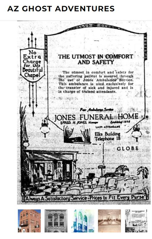 photo shows the flyer for AZ Ghost Adventures paranormal event in Globe Arizona