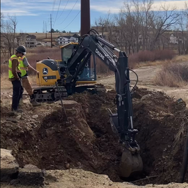Construction on a trail 