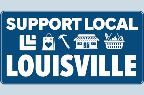 Logo for Support Local Louisville campaign