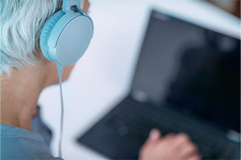 photo of a senior taking a hearing test