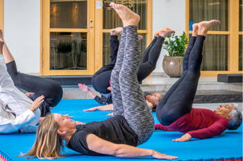 photo of seniors practicing falling