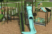 Digital rendering of playground equipment