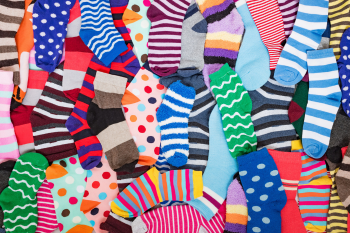 assortment of colorful socks