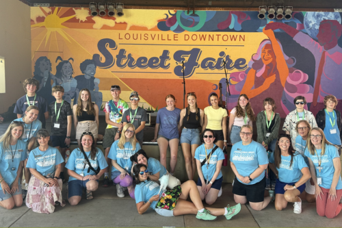 group of teen library volunteers