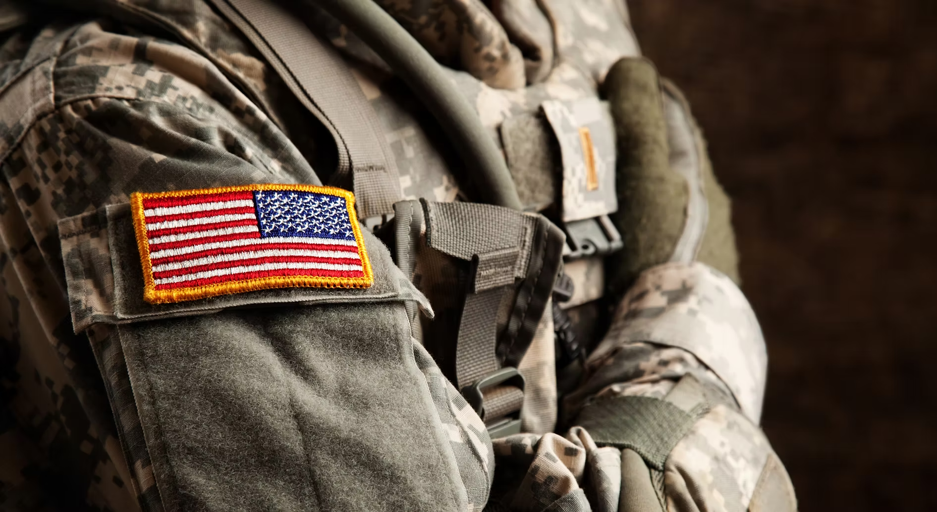 US Army Soldier in Universal Camouflage Uniform