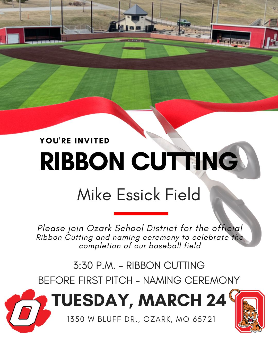 Ribbon Cutting - Mike Essick Field - Ozark Chamber of Commerce