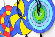 Colorful paper spinner crafts