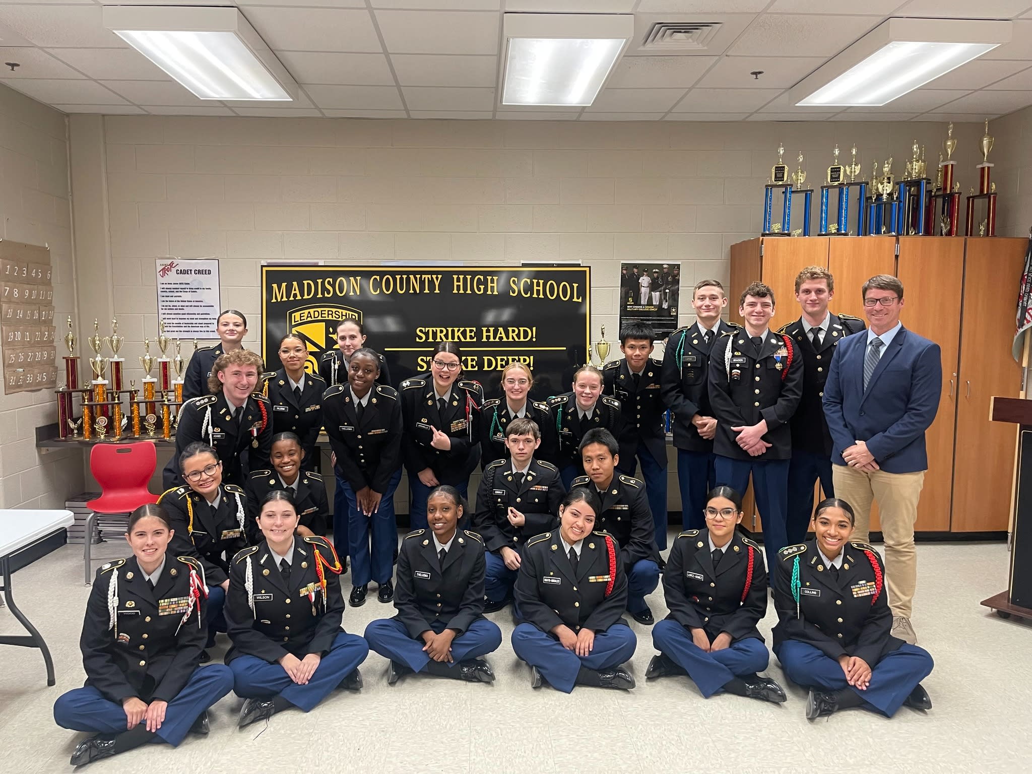 May be an image of 13 people, saxophone, trumpet, clarinet and text