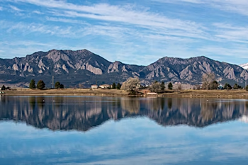 View of Harper Lake looking toward the mountains