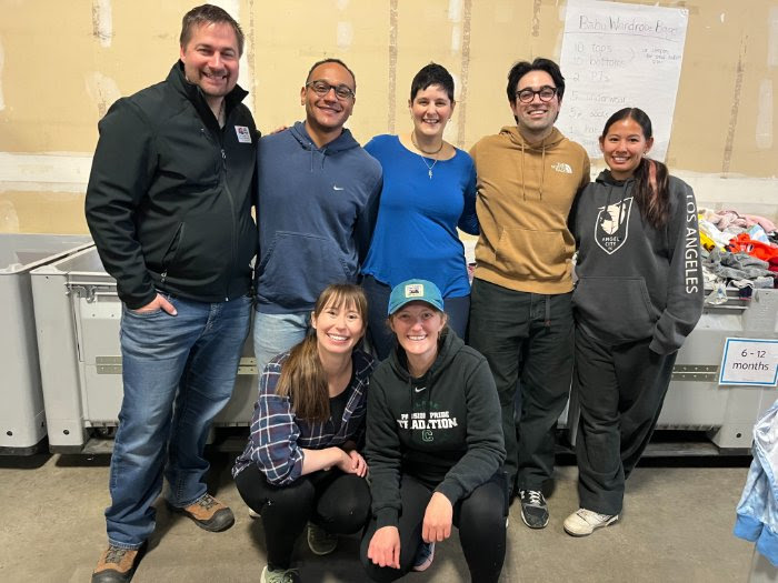 The Colorado Green Business Network Team volunteering at WeeCycle.