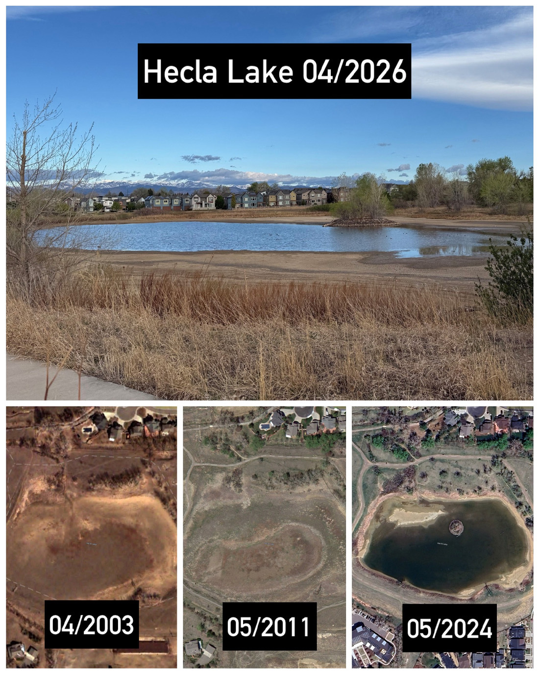 Hecla Lake Water levels through the years 