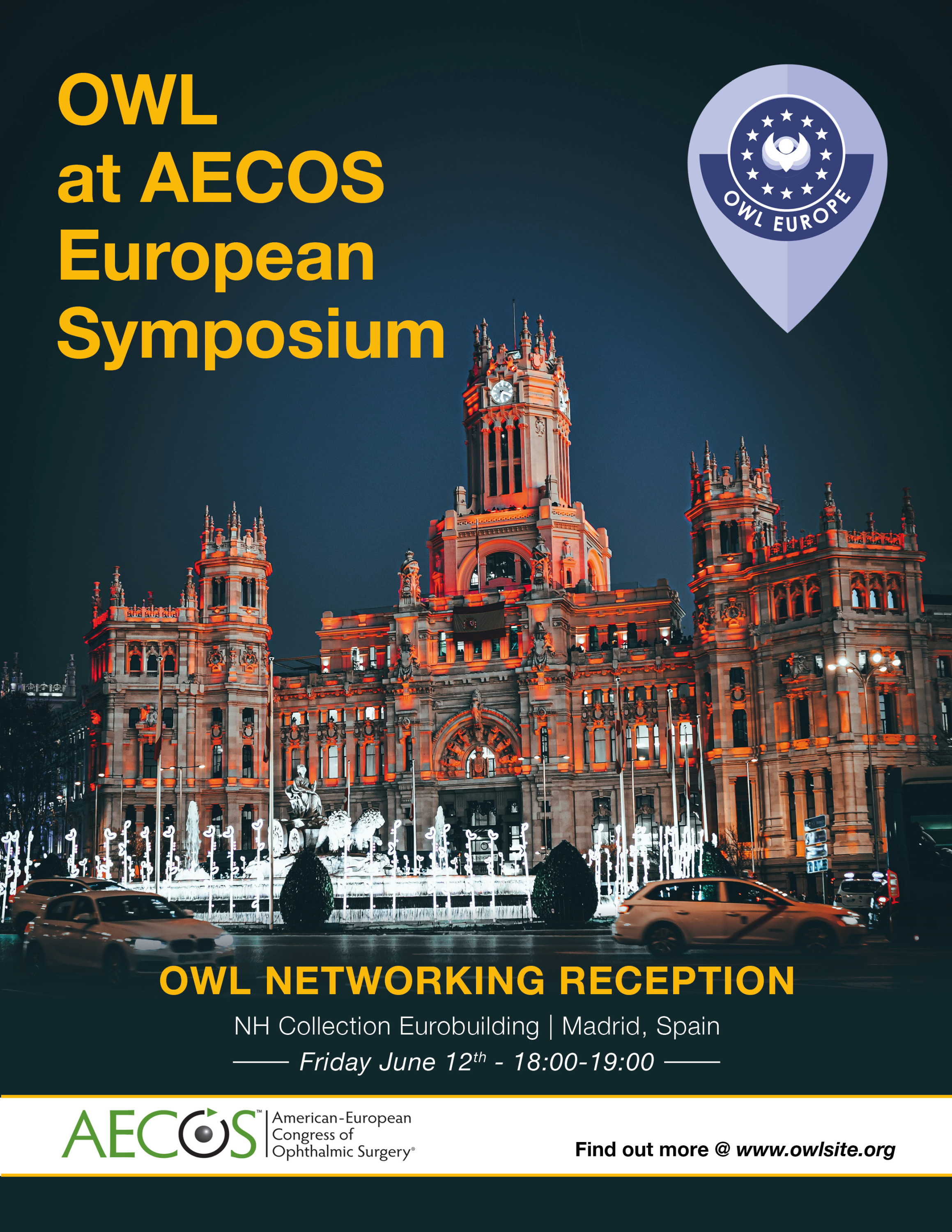 OWL at AECOS, Fri June 12th; 18:00 | NH Collection Eurobuilding