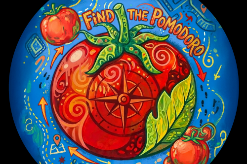 Grafitti like image of tomato