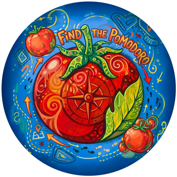colorful pomodoro mural