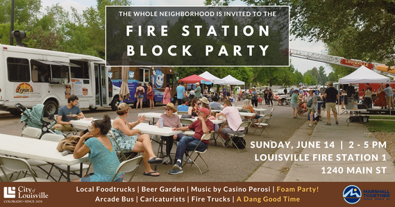 The whole neighborhood is invited to the Fire Station Block Party