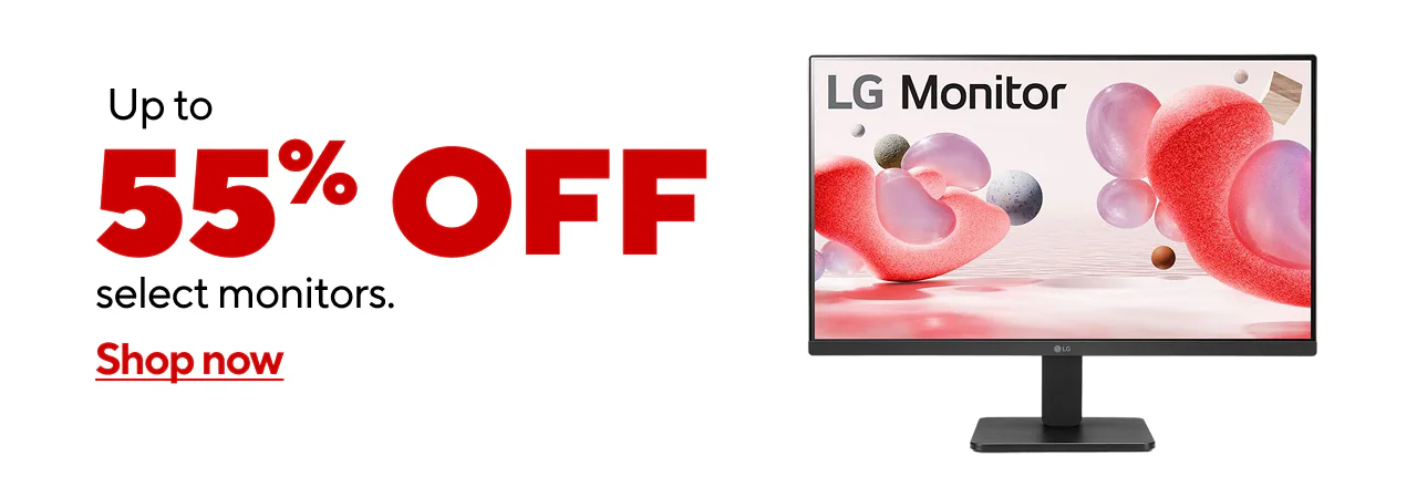 Monitors up to 55% off!