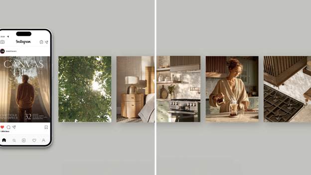 The image shows a comparison of two scenes: one is a rustic kitchen with a window, a coffee table, and a lamp, and the other is a person smiling in a sunlit outdoor setting.
AI-generated content may be incorrect.