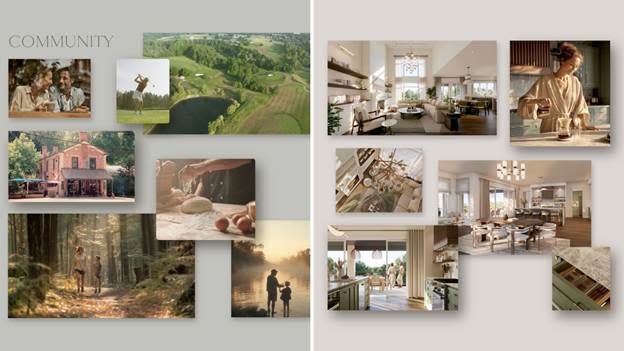The image depicts a picturesque community with various scenes including a rural landscape, a cozy home with a red-roofed church, and a well-maintained neighborhood with modern homes, all showcasing a harmonious and welcoming atmosphere.
AI-generated content may be incorrect.