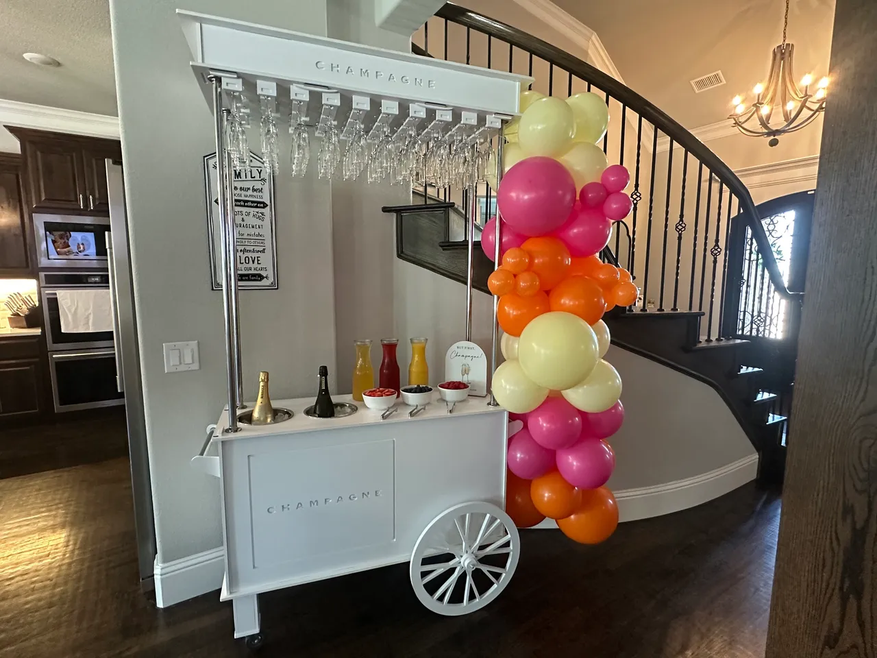 Champagne Cart in home 