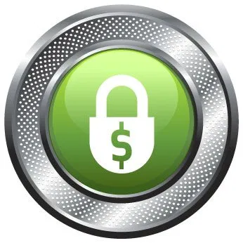 A secure payroll processing icon representing financial data security