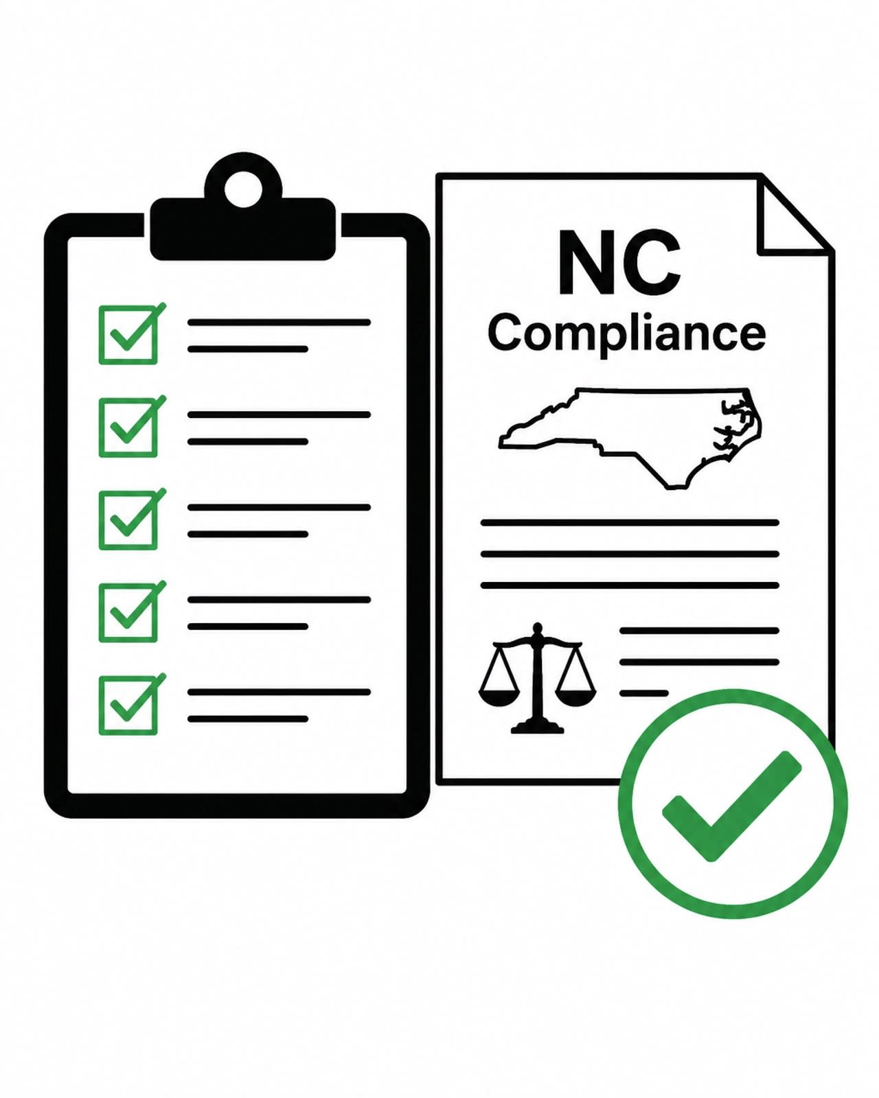 Checklist illustration for NC Compliance