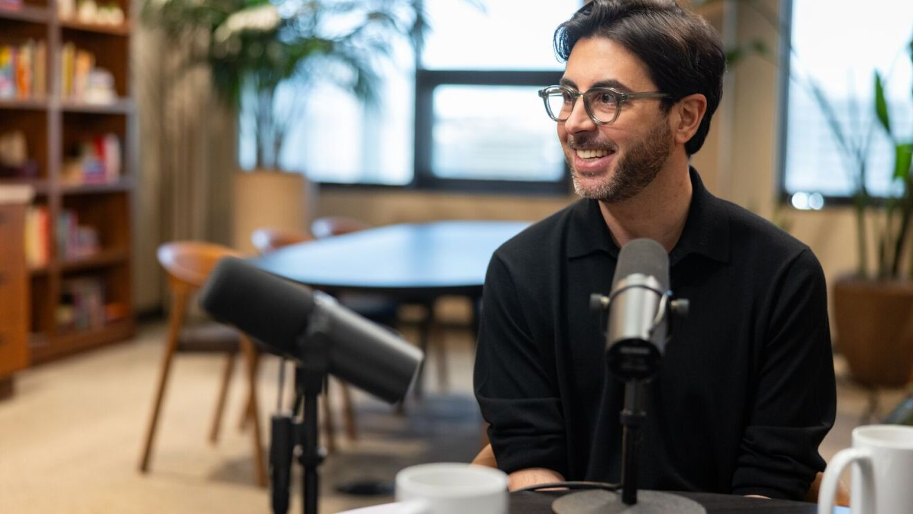 Amazon Fulfillment Center GM, Alessandro Carbone, in conversation during a podcast recording on Doug Herrington