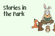 "stories in the park" bunny reading to other woodland creatures
