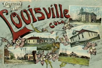 Historic Louisville, Colo. postcard