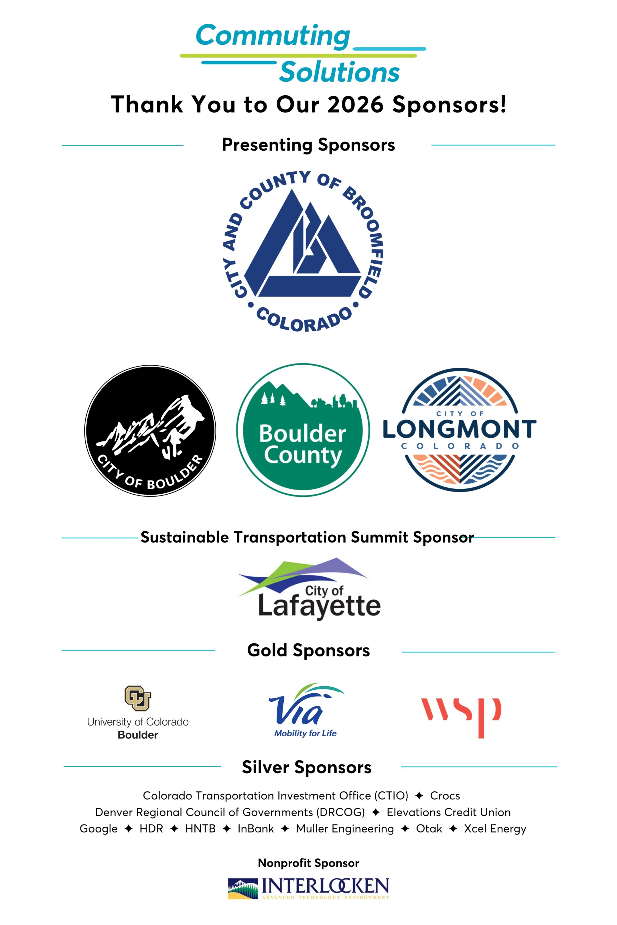 Thank You Sponsors
