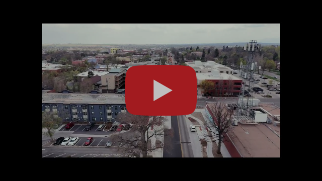 Drone footage of the Longmont Coffman St. Station